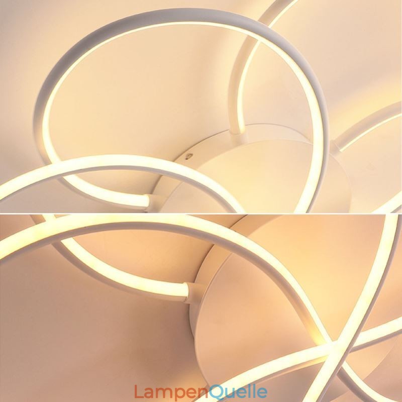Lineare Deckenleuchte mit Unterputzmontage, modernes Blumendesign