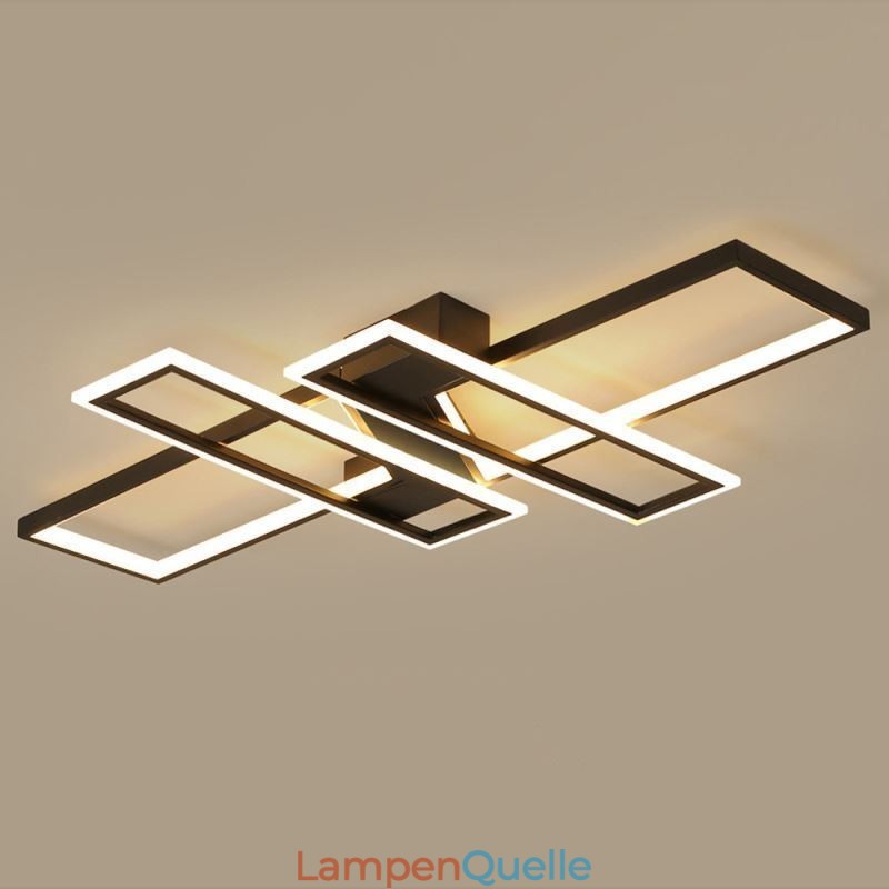 4-flammige Deckenleuchte, moderne geometrische lineare dekorative Leuchte