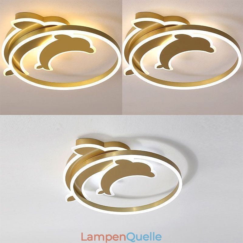 Deckenleuchte „Delfin“ in Gold
