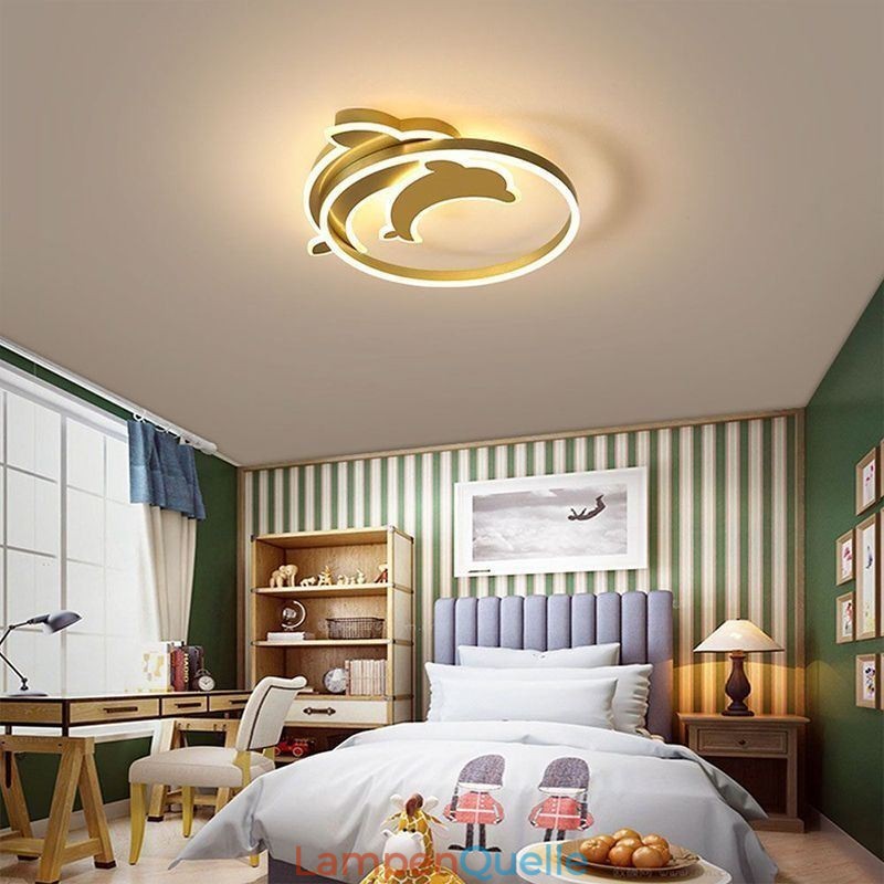 Deckenleuchte „Delfin“ in Gold