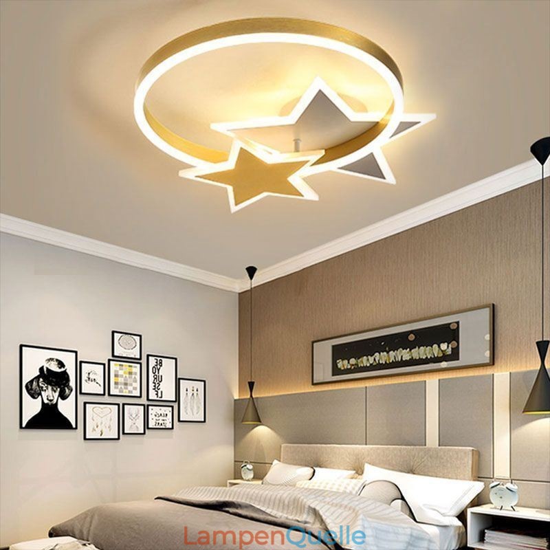 Star Flush Mount Deckenleuchte Acryl Doppel Sterne Leuchte