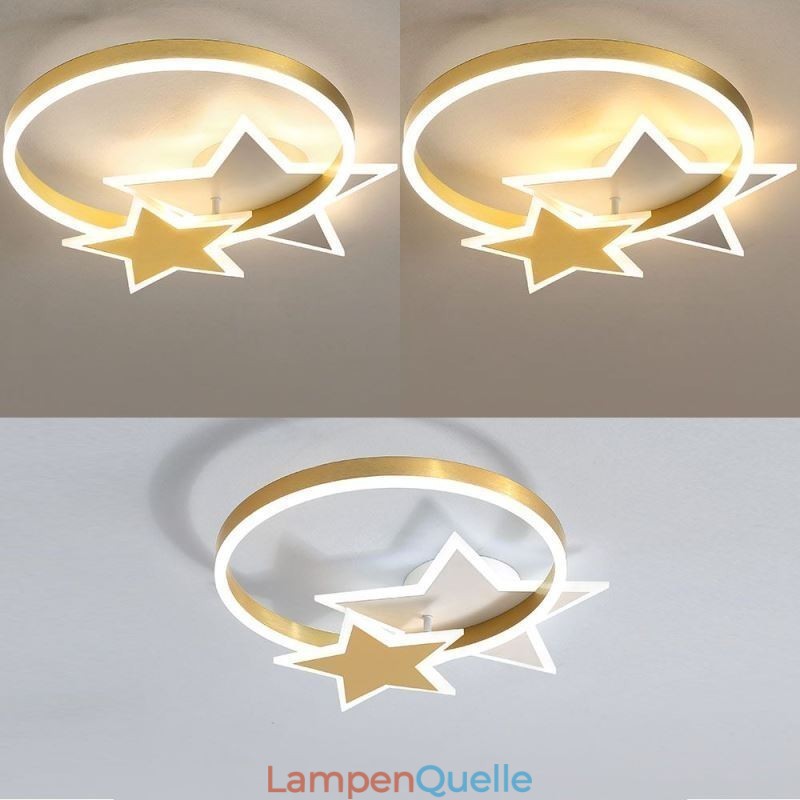 Star Flush Mount Deckenleuchte Acryl Doppel Sterne Leuchte