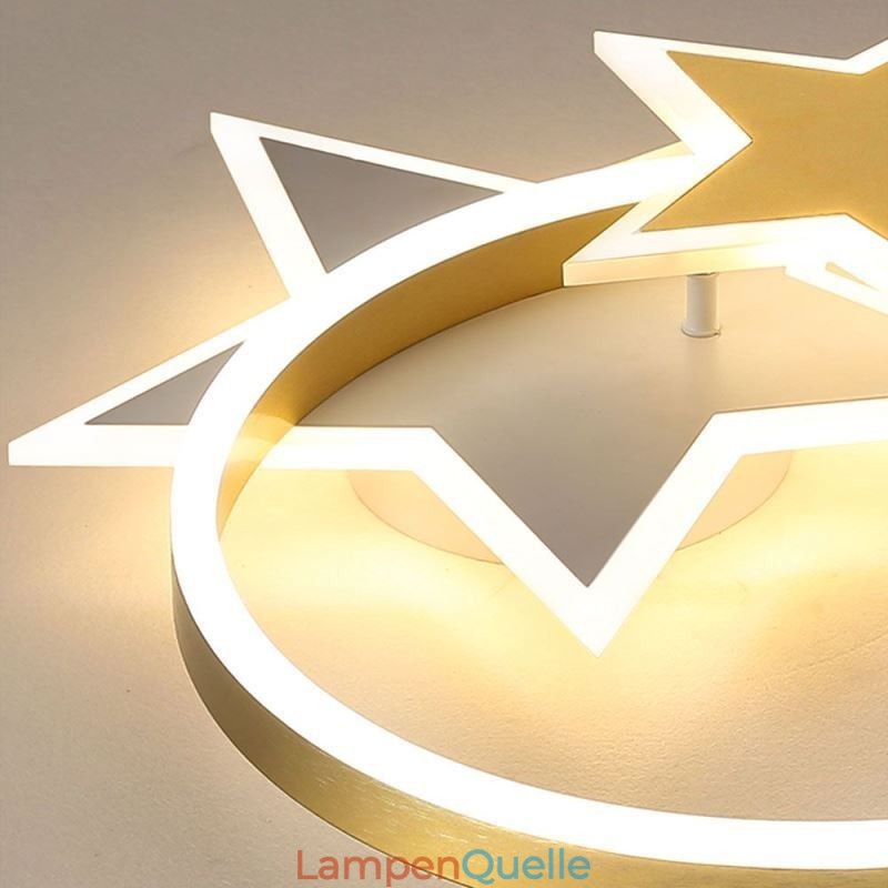 Star Flush Mount Deckenleuchte Acryl Doppel Sterne Leuchte
