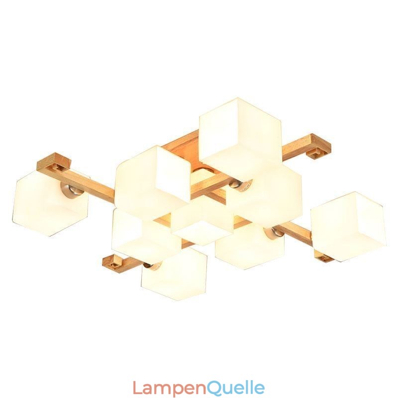 Nordic Flush Mount Deckenleuchte Kreative warme Massivholzleuchte