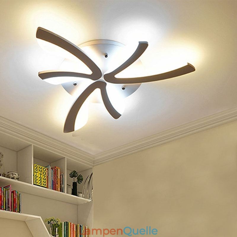 Moderne, schlichte Deckenleuchte mit Löwenzahnmotiv