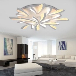 Moderne, schlichte Deckenleuchte mit Löwenzahnmotiv