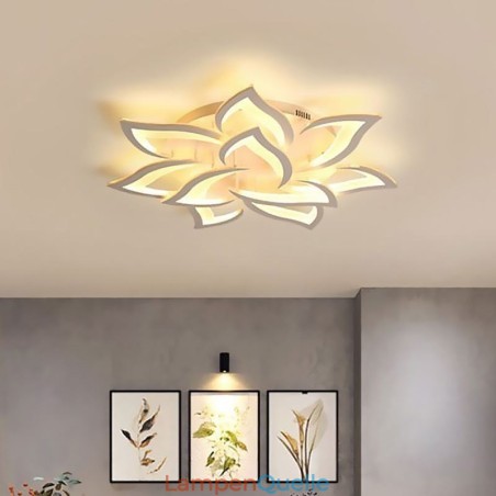 Moderne, schlichte Deckenleuchte aus Acryl in Sonnenblumenform Moderne, schlichte Deckenleuchte aus Acryl in Sonnenblumenform