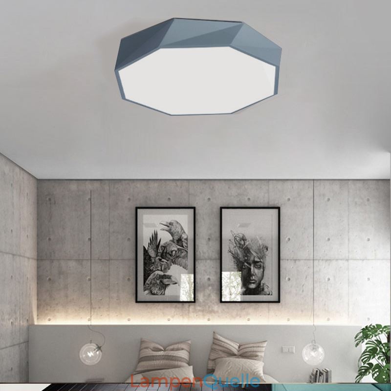 Moderne Unterputz-Deckenleuchte mit speziellem Achteck-Design, ultradünne Lampe