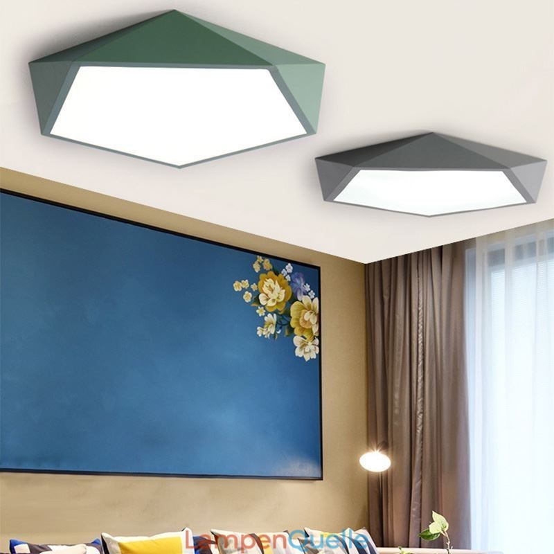 Moderne Deckenleuchte mit Diamant-Design, ultradünn, für Zuhause, Beleuchtung