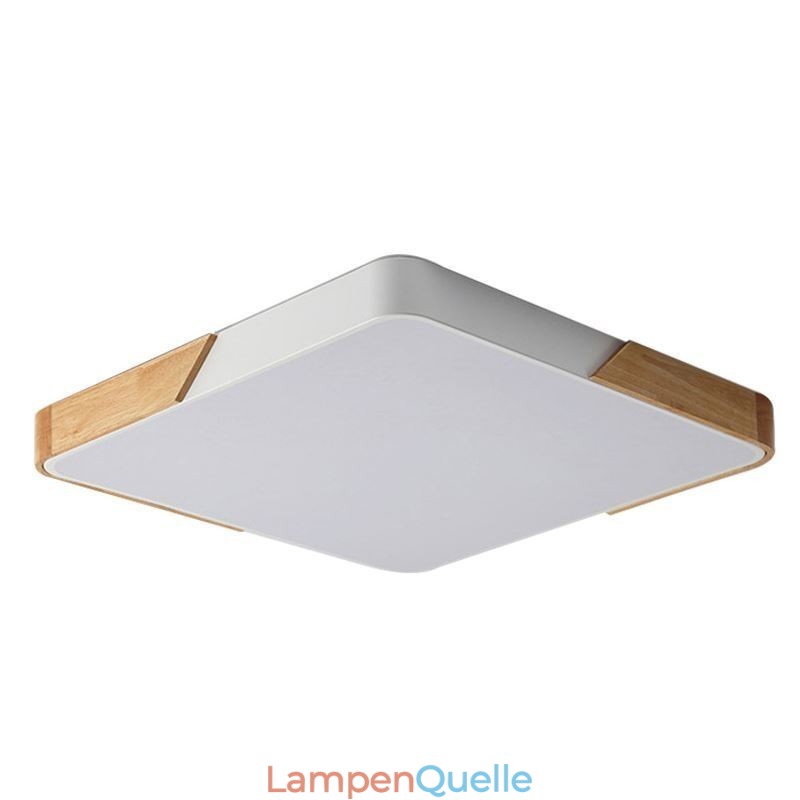 Einfache Unterputz-Deckenleuchte mit Holzrahmen, superdünnes Design, Lampe, Deckenleuchte