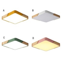 Einfache Unterputz-Deckenleuchte mit Holzrahmen, superdünnes Design, Lampe, Deckenleuchte