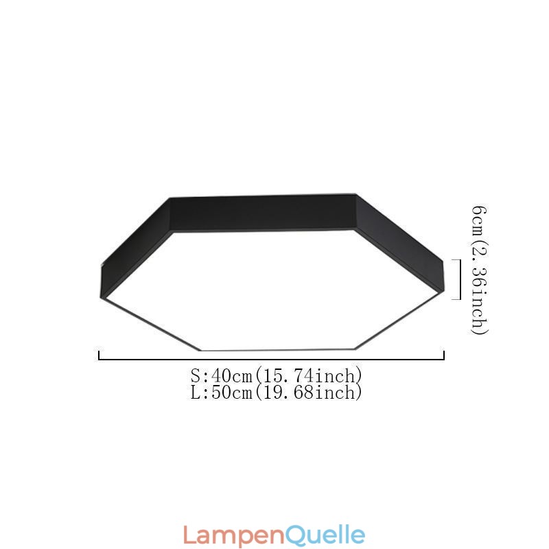 Zeitgenössische, schlichte, bündig montierte sechseckige Deckenleuchte
