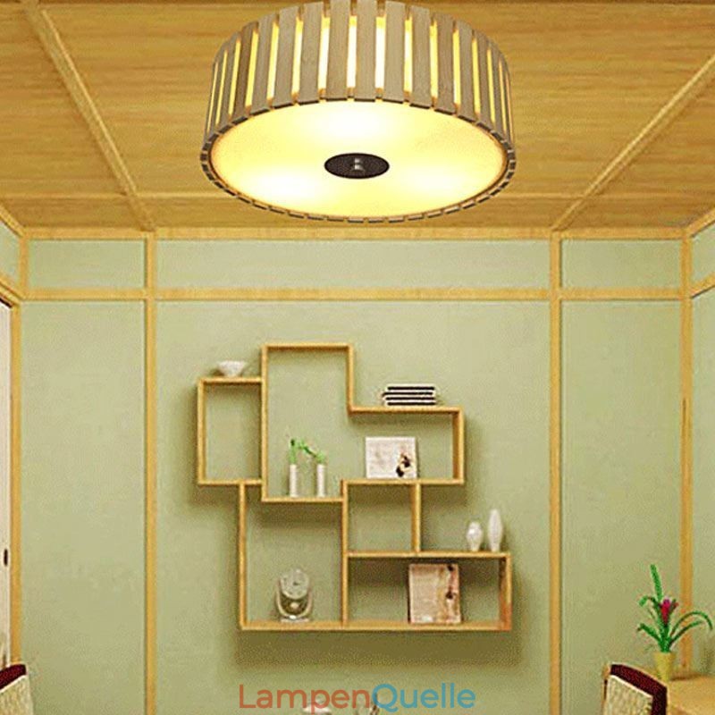Große Bambus Flush Mount Chinesische Kreative Deckenleuchte Kinderbeleuchtung