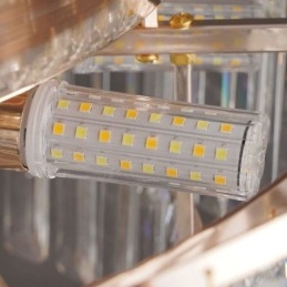 Kristall-Deckenleuchte, luxus, rund, Kristalldekoration