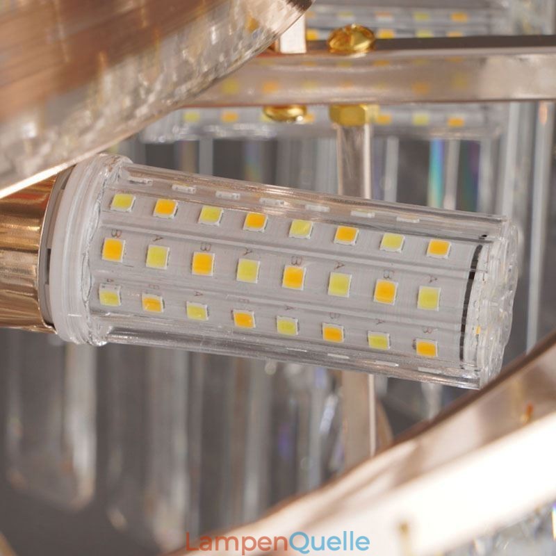 Kristall-Deckenleuchte, luxus, rund, Kristalldekoration