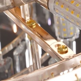 Kristall-Deckenleuchte, luxus, rund, Kristalldekoration