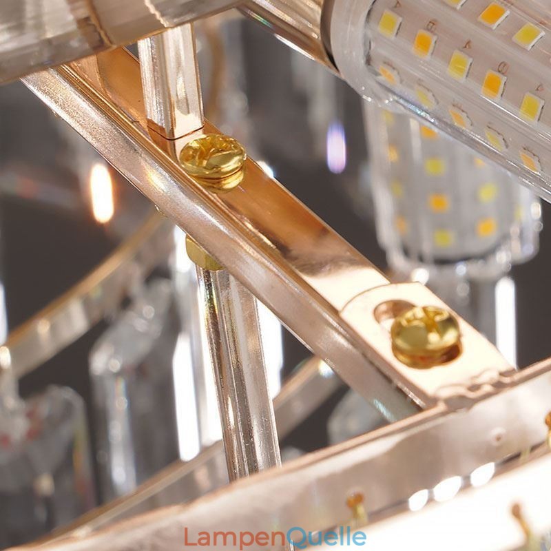 Kristall-Deckenleuchte, luxus, rund, Kristalldekoration