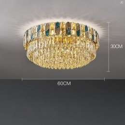 Kristall Flush Mount Runde Kristall Dekoration Deckenleuchte Kristall Shell Lampenschirm