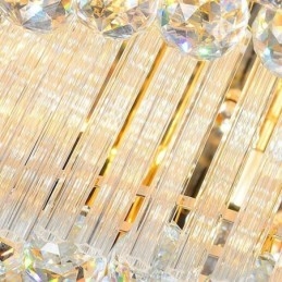 Moderner Kristall-Kronleuchter, rund, bündig montiert