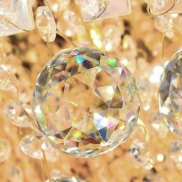 Moderner Kristall-Kronleuchter, rund, bündig montiert