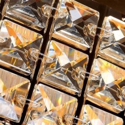 Moderner Kristall-Kronleuchter, rund, bündig montiert