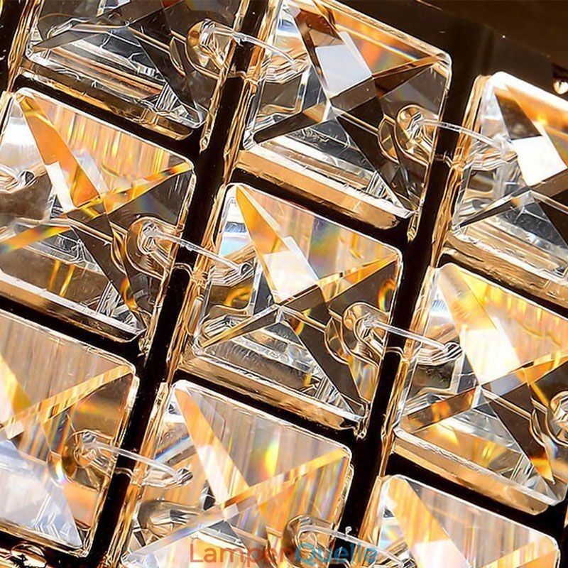 Moderner Kristall-Kronleuchter, rund, bündig montiert