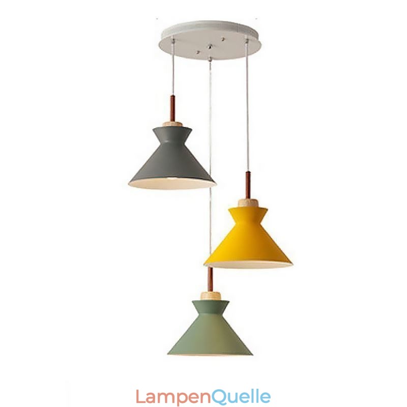 Nordic Macaron Island 3 Licht Pendelleuchte Einfache Eisen Arti Drei Lichter