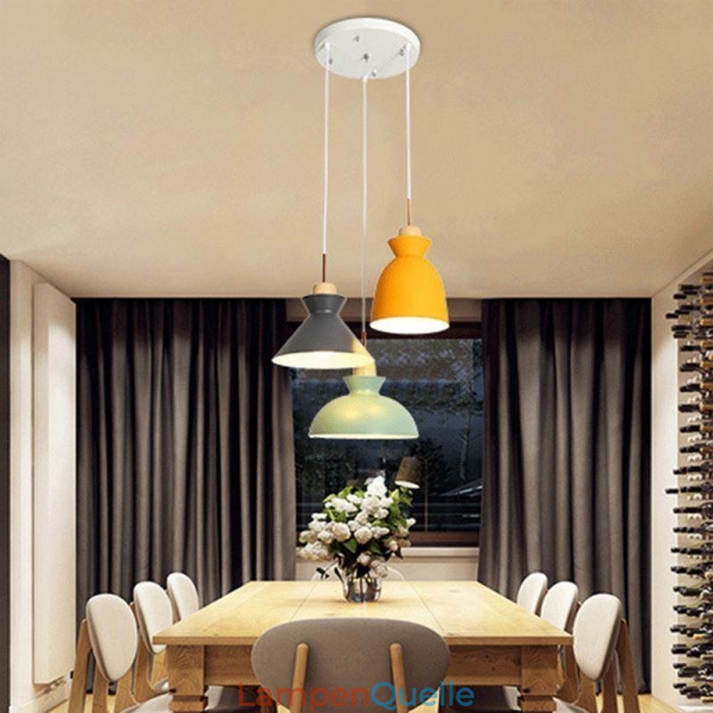 Macaron Pendelleuchte Nordic Simple Iron Arti Drei Lichter Leuchte
