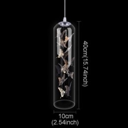 Glas Pendelleuchte Kreative Nordische Zylinderlampe Schmetterlingsleuchte