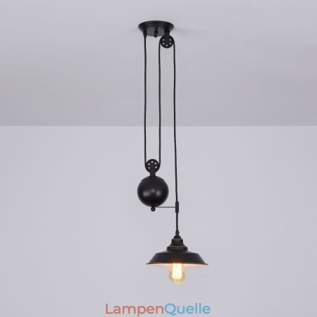 Industrielle Bauernhaus Pulley Pendelleuchte Versenkbares Design Einstellbare Höhe Industrielle Bauernhaus Pulley Pendelleuchte Versenkbares Design Einstellbare Höhe