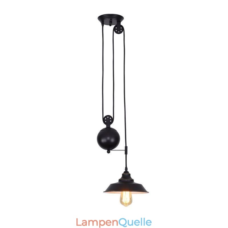 Industrielle Bauernhaus Pulley Pendelleuchte Versenkbares Design Einstellbare Höhe
