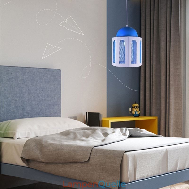 Schlossförmige Pendelleuchte Modernes blaues und weißes Farblicht