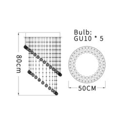Moderner Kristall-Kronleuchter, runde Regentropfen-Deckenleuchte