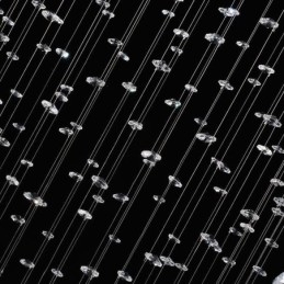 Moderner Kristall-Kronleuchter, runde Regentropfen-Deckenleuchte