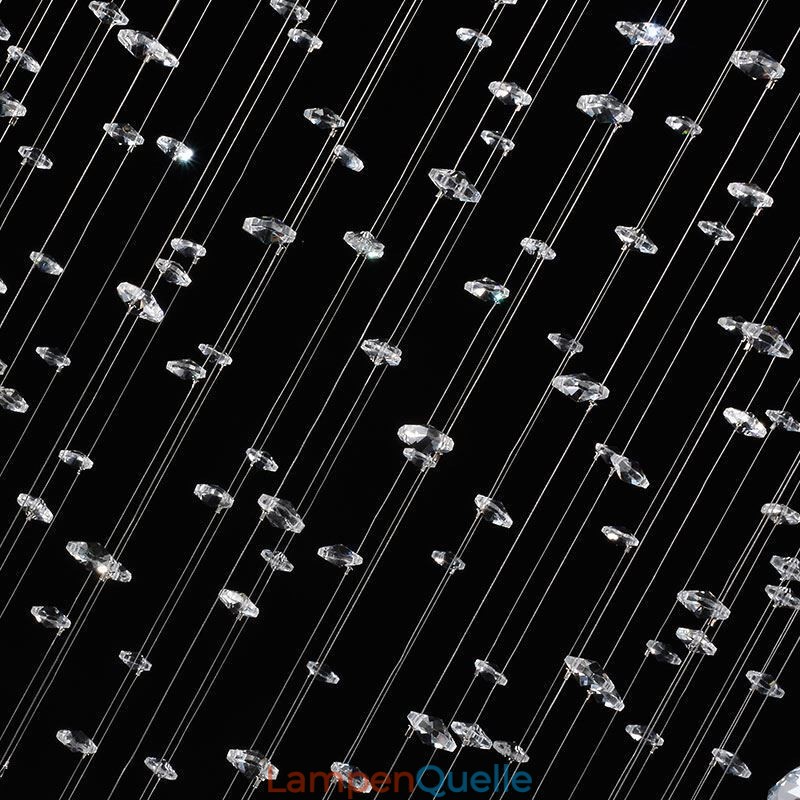 Moderner Kristall-Kronleuchter, runde Regentropfen-Deckenleuchte