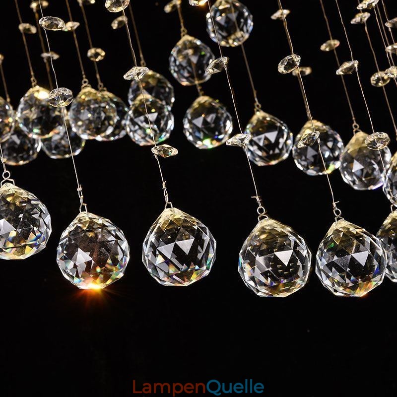 Moderner Kristall-Kronleuchter, runde Regentropfen-Deckenleuchte
