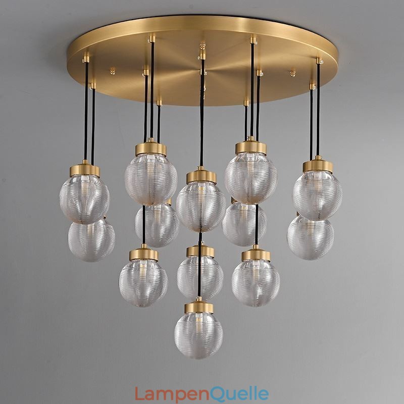 Amerikanische Cluster Pendelleuchte Luxuriöse Glaskugel Deckenleuchte