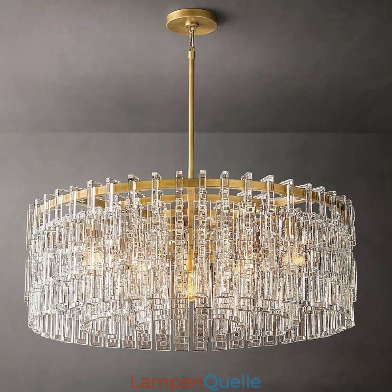 Amerikanische Deckenleuchte, luxuriöse Kristall-Pendelleuchte, 60 cm