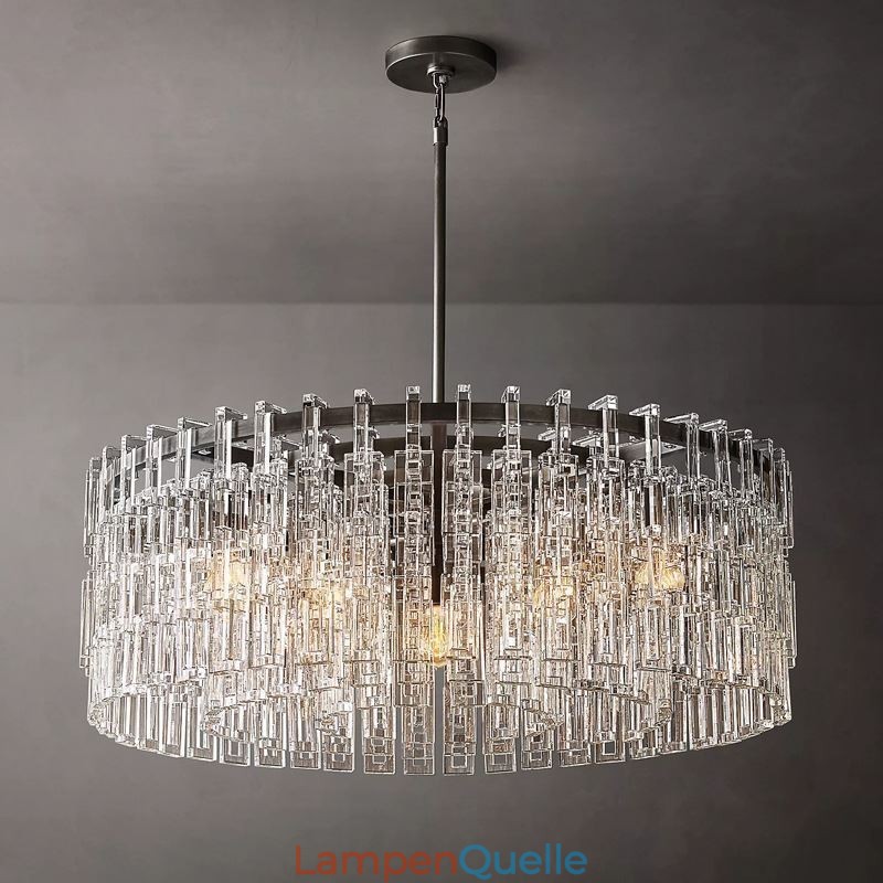 Amerikanische Deckenleuchte, luxuriöse Kristall-Pendelleuchte, 60 cm