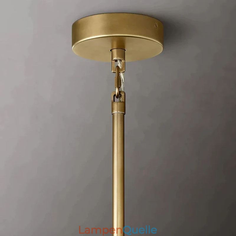 Amerikanische Pendelleuchte Glas Deckenleuchte Bernstein Transparent 90cm 14 Lichter