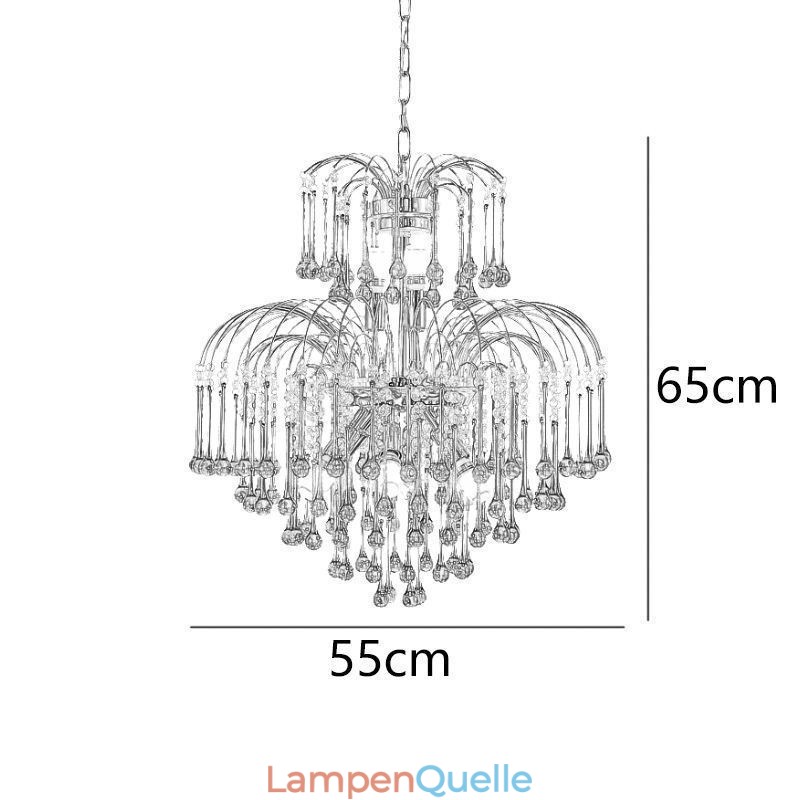 Kristall Pendelleuchte Elegante Duplex Dekorative Deckenleuchte