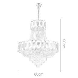 Gold Kristall Pendelleuchte Elegante Dekorative Deckenleuchte