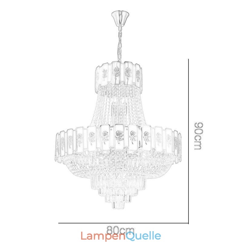 Gold Kristall Pendelleuchte Elegante Dekorative Deckenleuchte