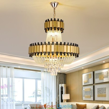 Kristall Pendelleuchte Gold Luxus Dekorative Deckenleuchte Kristall Pendelleuchte Gold Luxus Dekorative Deckenleuchte