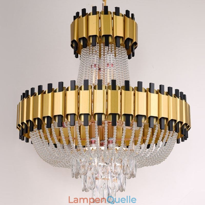Kristall Pendelleuchte Gold Luxus Dekorative Deckenleuchte