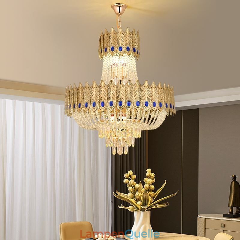 Kristall Pendelleuchte Luxus Dekorative Deckenleuchte 60cm