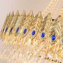 Kristall Pendelleuchte Anspruchsvolle Luxus Dekorative Hängeleuchte 80cm