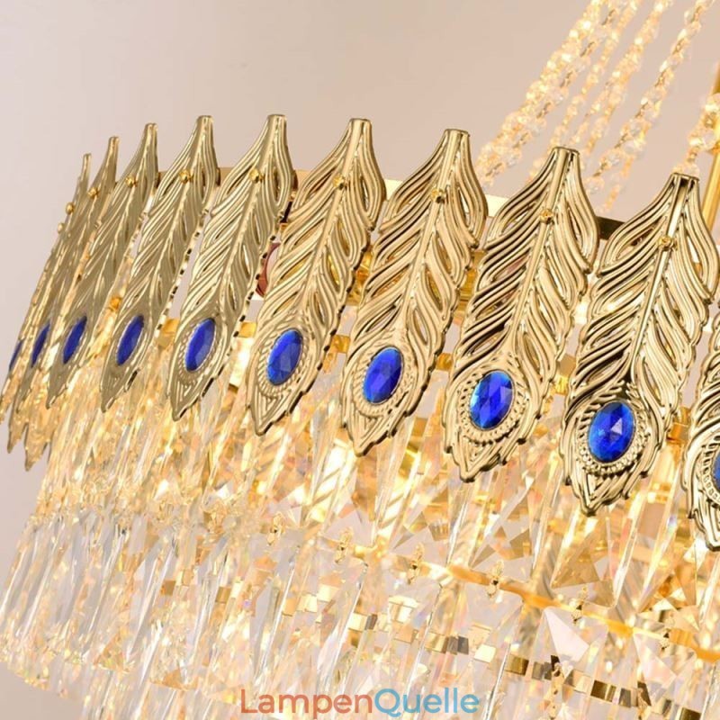 Kristall Pendelleuchte Anspruchsvolle Luxus Dekorative Hängeleuchte 80cm