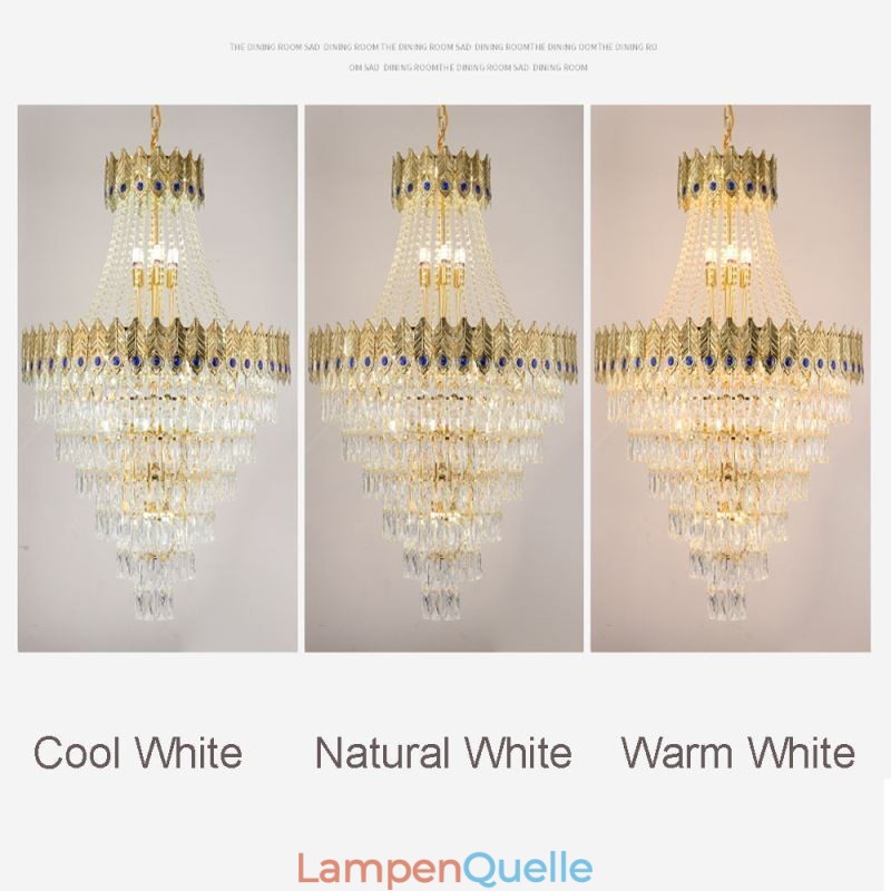 Kristall Pendelleuchte Anspruchsvolle Luxus Dekorative Hängeleuchte 80cm