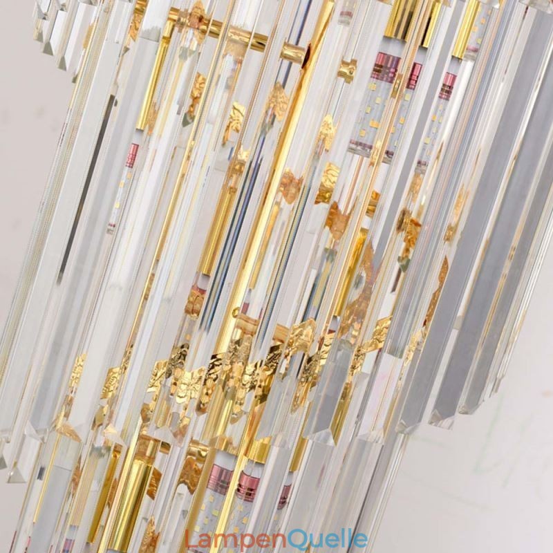 Gold Kristall Pendelleuchte Luxuriöse Dekorative Deckenleuchte 60*H180cm